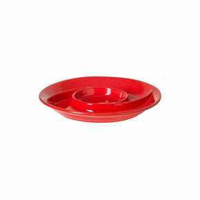 Rdeč keramični krožnik Casafina Chip&amp;Dip