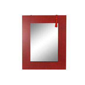 Slomart stensko ogledalo dkd home decor ogledalo jelka rdeča črna mdf (70 x 2 x 90 cm)
