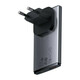 BASEUS Baseus GAN5 Pro Ultra-tanek adapter za hitro polnjenje USB-C, USB-A 65W siv (CCGP150113)