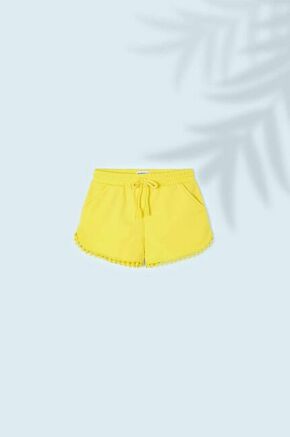 Otroške kratke hlače Mayoral rumena barva - rumena. Otroški kratke hlače iz kolekcije Mayoral. Model izdelan iz enobarvnega materiala.