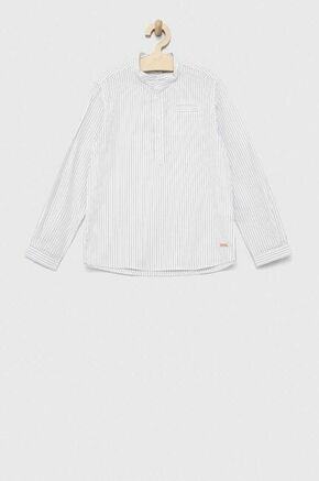Otroška bombažna srajca Birba&amp;Trybeyond bela barva - bela. Otroški srajca iz kolekcije Birba&amp;Trybeyond. Model izdelan iz vzorčaste tkanine. Izjemno udoben material.
