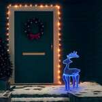Greatstore Božični jelen z mrežo 306 LED lučk 60x24x89 cm