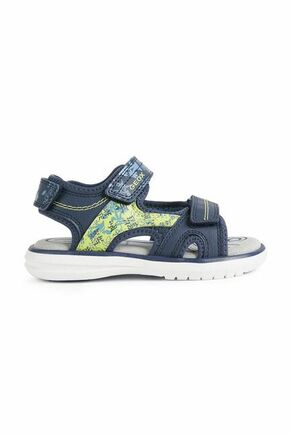 Geox otroške sandale - mornarsko modra. Sandali iz kolekcije Geox. Model izdelan iz kombinacije ekološkega usnja in tekstilnega materiala.