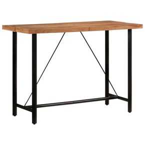 VidaXL Barska miza 150x70x107 cm trden akacijev les in železo