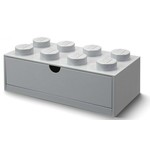 LEGO namizna škatla 8 s predalom siva 316 x 158 x 113 mm