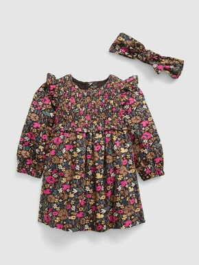 Gap Dojenčki Obleka floral s čelenkou 3-6M