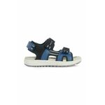 Otroški sandali Geox SANDAL ALBEN - modra. Sandali iz kolekcije Geox. Model izdelan iz kombinacije naravnega usnja in semiš usnja.