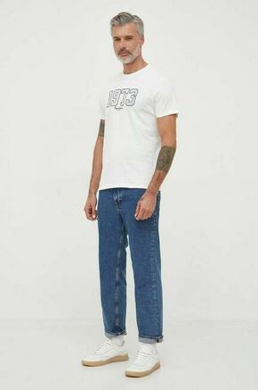 Bombažna kratka majica Pepe Jeans WYATT bež barva - bež. Kratka majica iz kolekcije Pepe Jeans