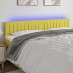 shumee LED posteljno vzglavje zeleno 200x5x78/88 cm blago