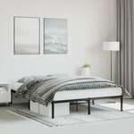 vidaXL Kovinski posteljni okvir črn 150x200 cm