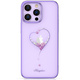 slomart kingxbar serija želja iphone 14 pro case okrašen s kristali vijolična