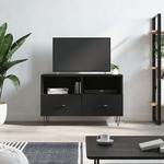 Greatstore TV omarica črna 80x36x50 cm inženirski les