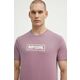 Bombažna kratka majica Rip Curl moški, vijolična barva - vijolična. Kratka majica iz kolekcije Rip Curl, izdelana iz pletenine s potiskom. Model iz izjemno udobne bombažne tkanine.