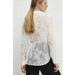 Majica Answear Lab ženska, bela barva - bela. Bluza iz kolekcije Answear Lab, izdelana iz vzorčaste tkanine. Zaradi vsebnosti poliestra je tkanina bolj odporna na gubanje.