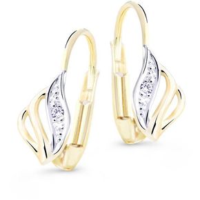 Cutie Diamonds Luksuzni dvobarvni zlati uhani z diamanti DZ8024-55-00-X-1