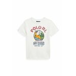 Otroška kratka majica Polo Ralph Lauren bež barva - bež. Otroški kratka majica iz kolekcije Polo Ralph Lauren. Model izdelan iz udobne pletenine.