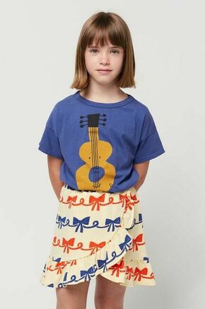 Otroška bombažna kratka majica Bobo Choses - modra. Otroške kratka majica iz kolekcije Bobo Choses. Model izdelan iz materiala s potiskom.