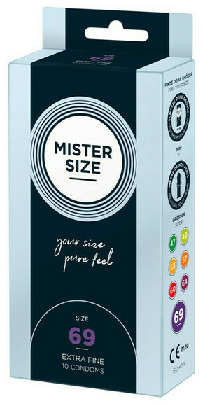 Mister Size tanek kondom - 69 mm (10 kosov)
