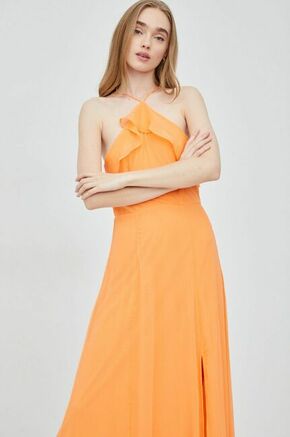 Obleka Vero Moda oranžna barva
