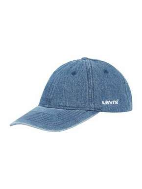 Bombažna bejzbolska kapa Levi's - modra. Kapa s šiltom vrste baseball iz kolekcije Levi's. Model izdelan iz bombažne tkanine.