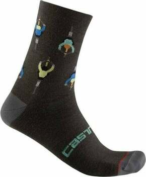 Castelli Aperitivo 15 Sock Dark Grey 2XL Kolesarske nogavice