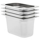 shumee Gastronomske posode 4 kosi GN 1/4 150 mm nerjaveče jeklo