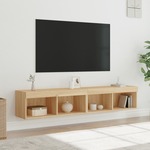 Vidaxl TV omarica z LED lučkami 2 kosa sonoma hrast 80x30x30 cm