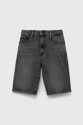 Otroške kratke hlače iz jeansa Tommy Hilfiger siva barva - siva. Otroški kratke hlače iz kolekcije Tommy Hilfiger