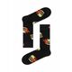 Nogavice Happy Socks Flaming Burger Sock črna barva - črna. Nogavice iz kolekcije Happy Socks. Model izdelan iz elastičnega, vzorčastega materiala.