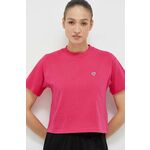 Bombažna kratka majica Rossignol roza barva - roza. Kratka majica iz kolekcije Rossignol, izdelana iz enobarvne pletenine. Model iz izjemno udobne bombažne tkanine.