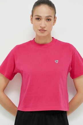 Bombažna kratka majica Rossignol roza barva - roza. Kratka majica iz kolekcije Rossignol