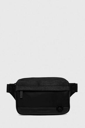 Torbica za okoli pasu Strellson črna barva - črna. Pasna torbica iz kolekcije Strellson. Model izdelan iz tekstilnega materiala.