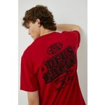Bombažna kratka majica Deus Ex Machina rdeča barva - rdeča. Kratka majica iz kolekcije Deus Ex Machina. Model izdelan iz tanke, elastične pletenine.
