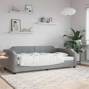 Shumee Raztegljiva postelja svetlo siva 90x190 cm blago