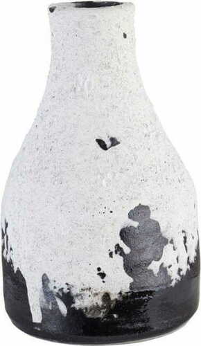 Lene Bjerre Majhna vaza z belo patino KARA 9 x 15