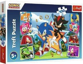 Trefl Sestavljanka Spoznajte Sonic/Sonic the Hedgehog 100 kosov 41x27