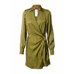 Obleka MAX&amp;Co. zelena barva - zelena. Obleka iz kolekcije MAX&amp;Co. Model izdelan iz enobarvne tkanine. Model iz tkanine, ki je izjemno prijetna na otip.