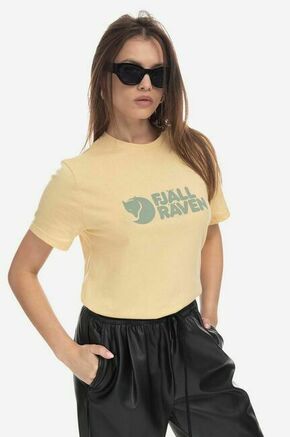 Kratka majica Fjallraven rumena barva - rumena. Kratka majica iz kolekcije Fjallraven. Model izdelan iz tanke