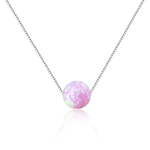 JVD Srebrna ogrlica z roza sintetičnim opalom SVLN0166XF6O400 srebro 925/1000