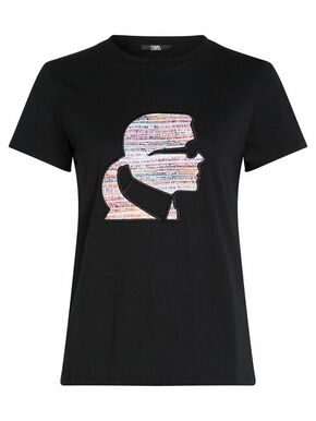 Bombažna kratka majica Karl Lagerfeld črna barva - črna. Kratka majica iz kolekcije Karl Lagerfeld