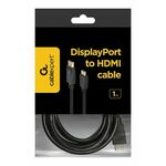 Gembird gembird kabel cc-dp-hdmi-1m (displayport - mhdmi m - 1m; črna barva)