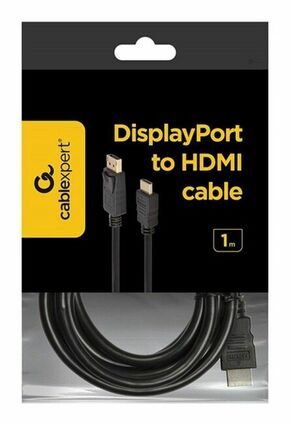 Gembird gembird kabel cc-dp-hdmi-1m (displayport - mhdmi m - 1m; črna barva)