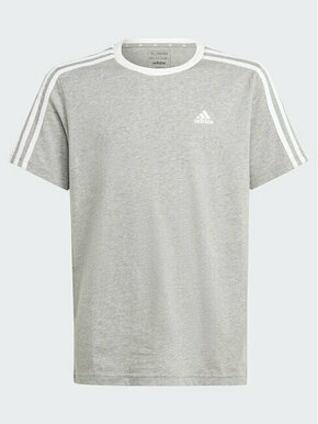 Adidas Majica Essentials 3-Stripes Cotton Loose Fit Boyfriend T-Shirt IC3637 Siva Loose Fit