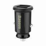 BASEUS Grain smart avtomobilski adapter 2x USB 3.1A, črna&nbsp;