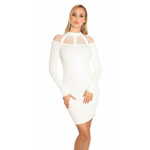 Amiatex Ženska obleka 73519, bela, UNIVERZáLNí