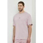 Bombažna kratka majica BALR. moški, roza barva - roza. Kratka majica iz kolekcije BALR. Izdelana iz pletenine z nalepko. Model iz zračne bombažne tkanine.