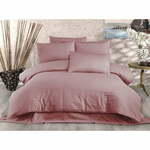 Rožnata posteljnina za zakonsko posteljo iz bombažnega satena 200x200 cm Lilyum – Mijolnir