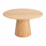 Okrogla jedilna miza iz masivnega hrasta v naravni barvi ø 126 cm Mushroom – Gazzda
