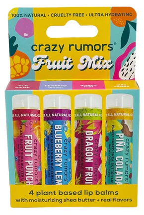 Crazy Rumors Set klasičnih balzamov za ustnice Fruit Mix 4 x 4