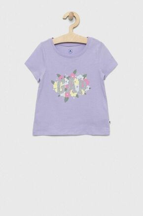 Otroška bombažna kratka majica GAP vijolična barva - vijolična. Otroški Lahkotna kratka majica iz kolekcije GAP. Model izdelan iz tanke